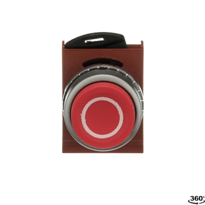 ABB P9MPNRS029 Drucktaster rot hoch "O", Metall-Reihe
