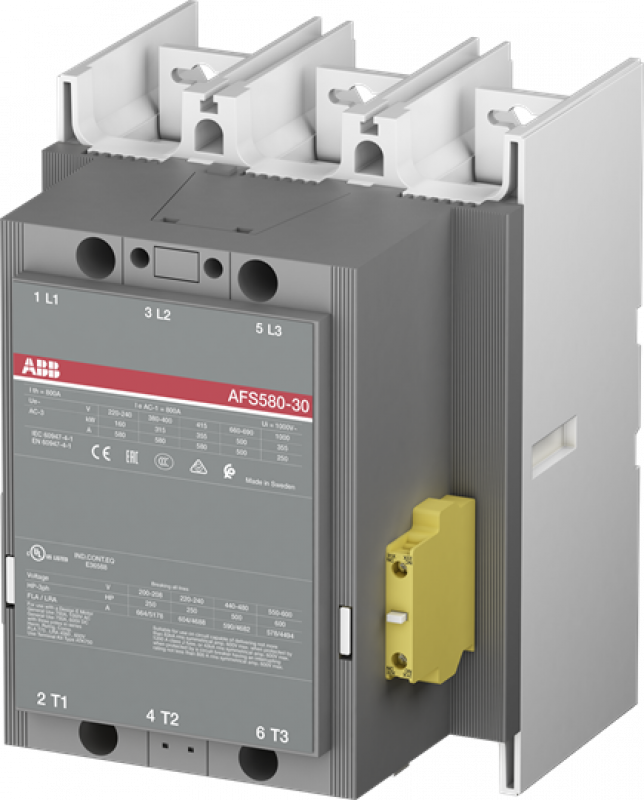 ABB AFS580-30-12-70 SafetySchütz, 315 kW, 100-250 V 50/60 Hz / DC, Hiko: 1S+2Ö für Sicherheitsanwendungen