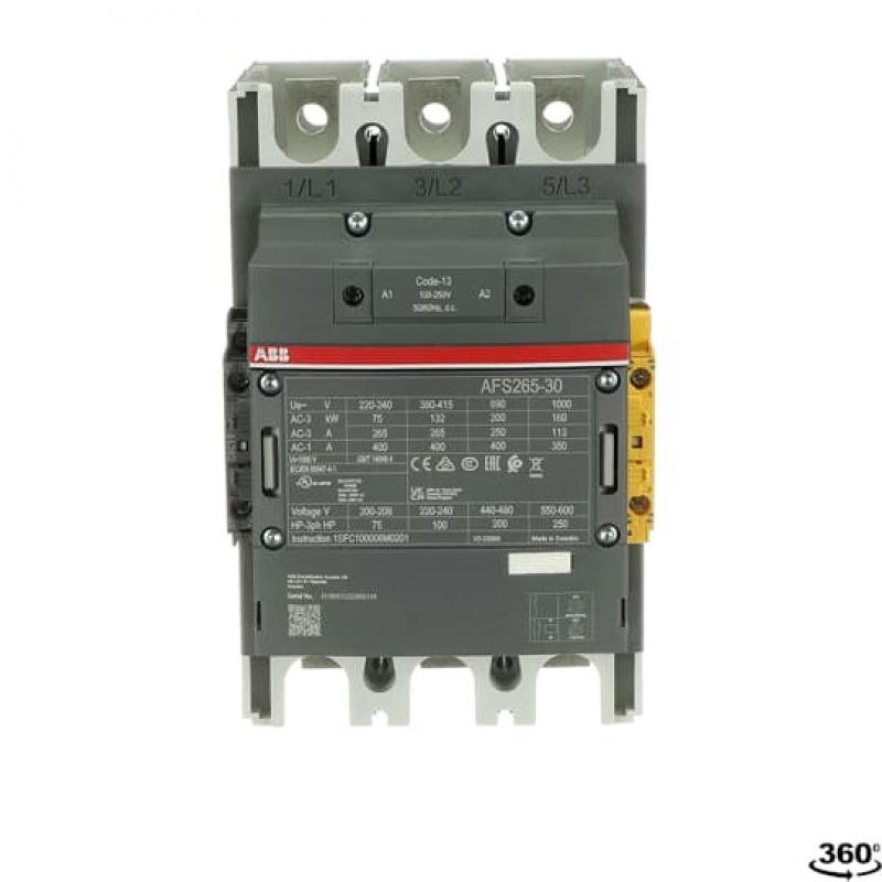 ABB AFS265-30-12-13 SafetySchütz, 132 kW, 100-250 V 50/60 Hz / DC, Hiko: 1S+2Ö, Schienenanschlüsse für Sicherheitsanwendungen