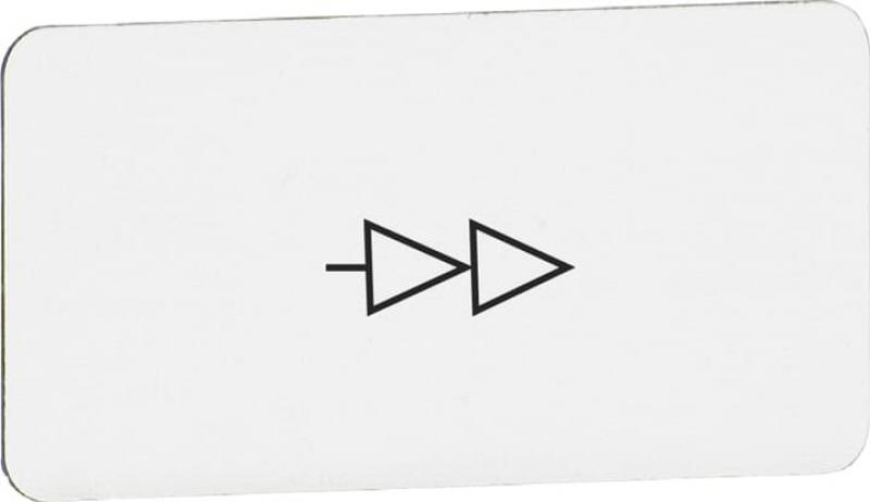 ABB MA6-1035 Beschrift-Schild Einlage ->->, Kunststoff alufarben für CombiLine-Modular und CombiLine-Compact