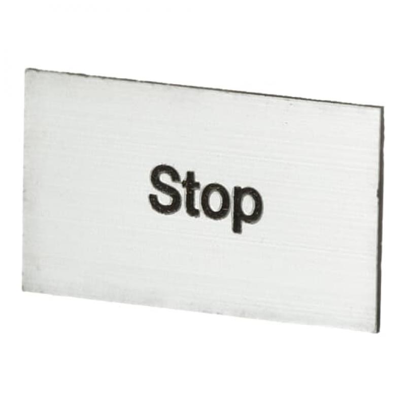 ABB MA6-1045 Beschriftungsschild Stop, Kunststoff alufarben für CombiLine-Modular und CombiLine-Compact