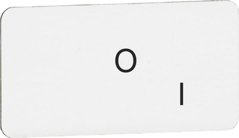 ABB MA6-1070 Beschriftungsschild 2 Pos O I, Kunststoff schwarz/silber für CombiLine-Modular und CombiLine-Compact