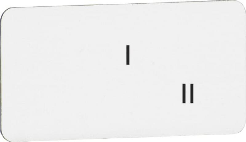 ABB MA6-1071 Beschriftungsschild 2 Pos I II, Kunststoff schwarz/silber für CombiLine-Modular und CombiLine-Compact