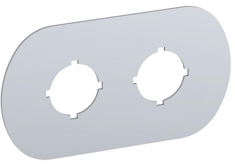 ABB MA6-1080 Beschriftungsschild 3 Positionen,   Kunststoff schwarz/silber CombiLine Modular und -Compact