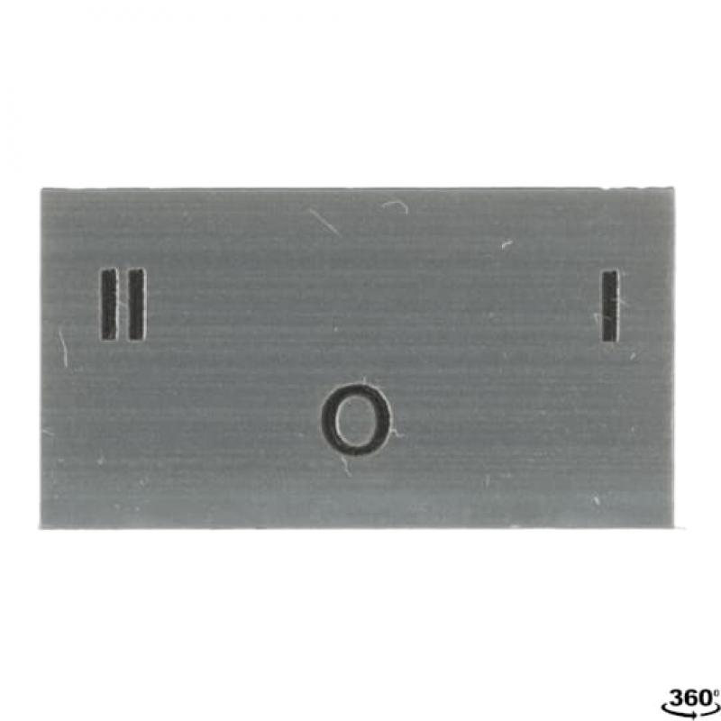 ABB MA6-1082 Beschriftungsschild 3 Positionen, " I O II" Kunststoff schwarz/silber CombiLine Modular und -Compact