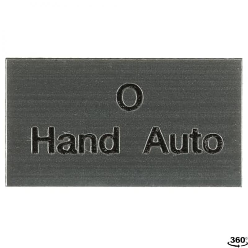 ABB MA6-1083 Beschriftungsschild 3 Positionen, Hand 0 Auto Kunststoff schwarz-silber CombiLine Modular und -Compact