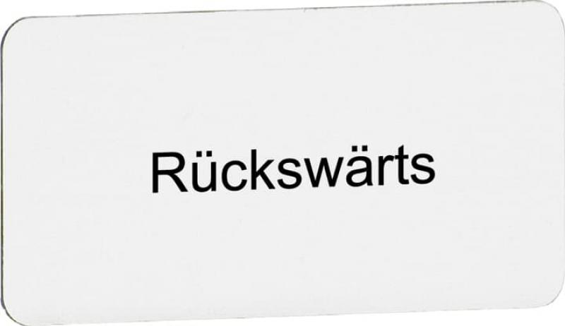 ABB MA8-1057 Beschriftungsschild "Rückwärts", Kunststoff alufarben CombiLine Modular und -Compact