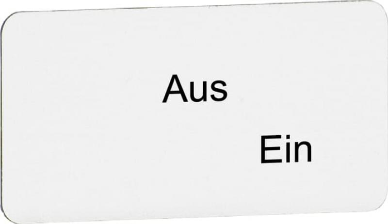 ABB MA8-1073 Beschriftungsschild 2 Positionen, "Aus" "Ein" Kunststoff schwarz, silber CombiLine Modular und -Compact