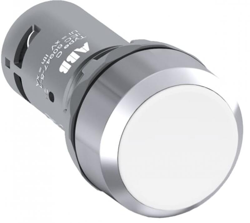 ABB CP2-30W-10 Drucktaster, rastend, flach, weiss, 1 Schließer