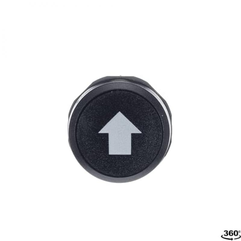 ABB CP9-1020 Drucktaster mit Pfeil, schwarz, flach, 1 Schließer + 1 Öffner