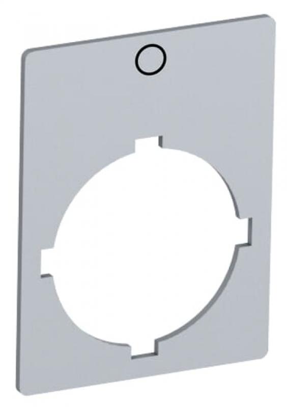 ABB Rectangular legend plate 29,6x39 mm alum Textschild "0" Alu silber-grau, für Schalter mit 1 Schaltstellung
