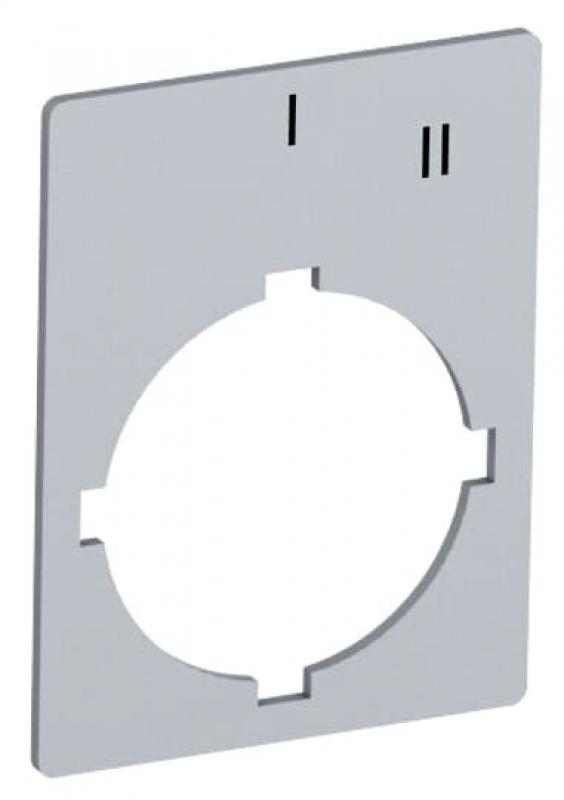 ABB Rectangular legend plate 29,6x39 mm alum SK615550-76 Beschriftungsschild, für Wahlschalter 2 Stellungen