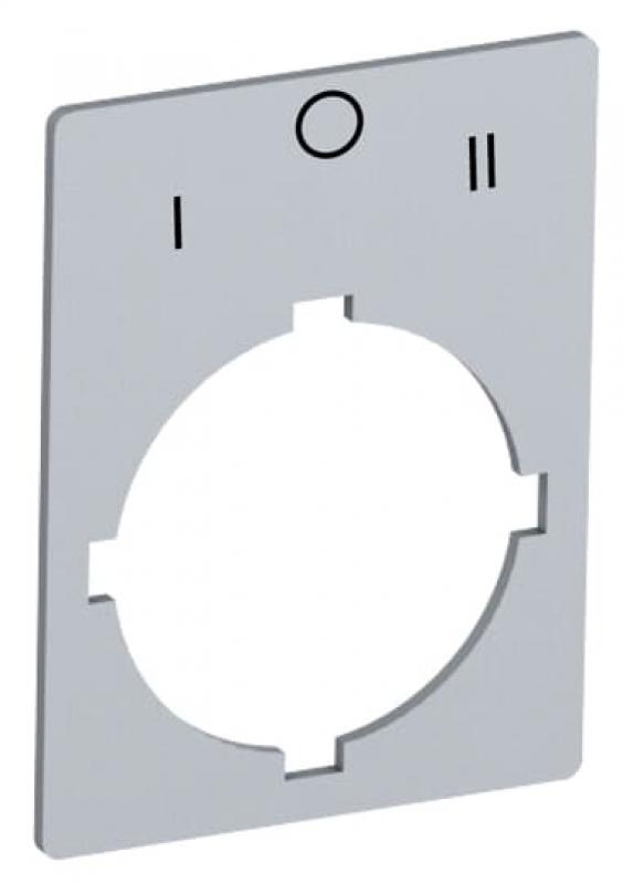 ABB Rectangular legend plate 29,6x39 mm alum SK615550-81 Textschild "I" / "0" / "1", für Schalter mit 3 Schaltstellungen Größe 29,6x39 mm aus Aluminum