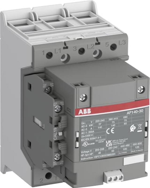 ABB AF140-30-11-31 Schütz, 75 kW, 24-60 V 50/60 Hz / 20-60 V DC, Kabelkäfigklemmen-Anschluss