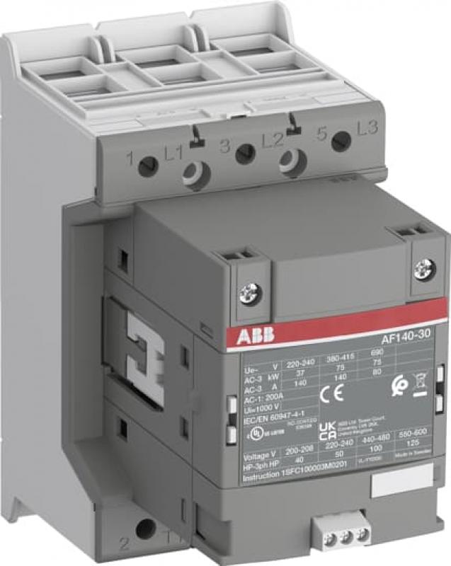 ABB AF140-30-00-32 Schütz, 75 kW, 48-130 V 50/60Hz / DC, Kabelkäfigklemmen-Anschluss
