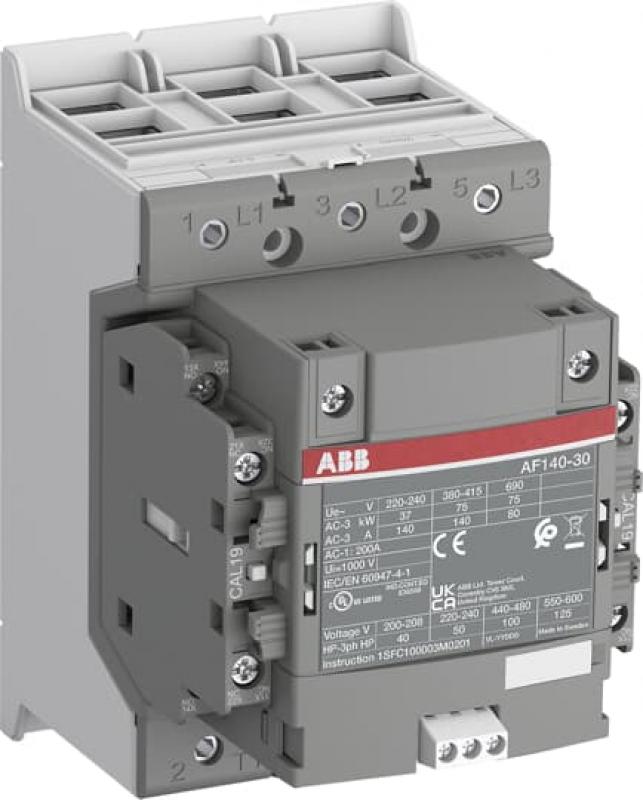 ABB AF140-30-22-32 Schütz, 75 kW, 48-130 V 50/60Hz / DC, Kabelkäfigklemmen-Anschluss