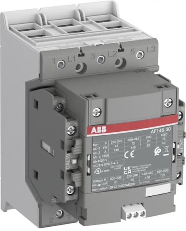 ABB AF146-30-22-32 Schütz, 75 kW, 48-130 V 50/60 Hz / DC, Kabelkäfigklemmen-Anschluss