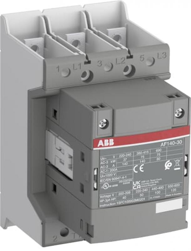 ABB AF140-30-00B-42 Schütz, 75 kW, 110-120 V 50/60 Hz, mit Kabelschuh-Anschlußschienen fast operation coil