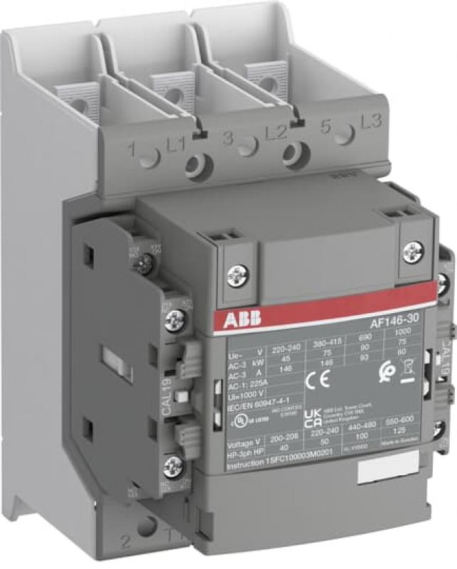 ABB AF146-30-22B-43 Schütz, 75 kW, 220-240 V 50/60 Hz, Schienenanschlüsse, fast operation coil