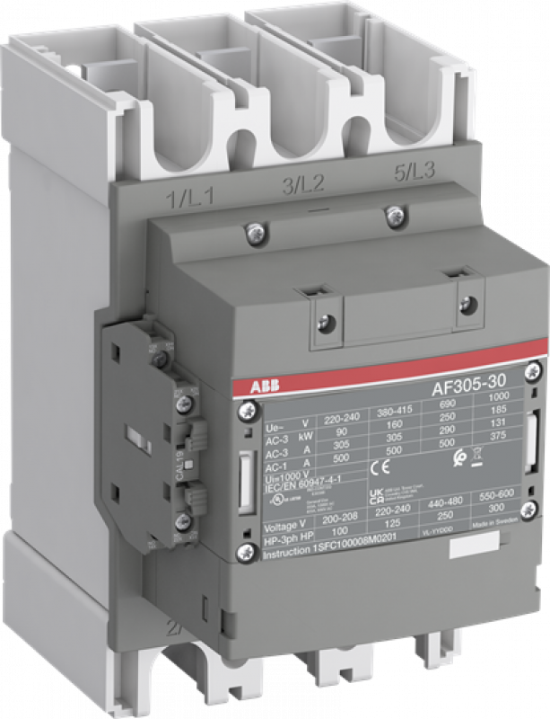 ABB AF305-30-11-42 Schütz, 160 kW, 110-120 V 50/60 Hz, Schienenanschlüsse, fast operation coil