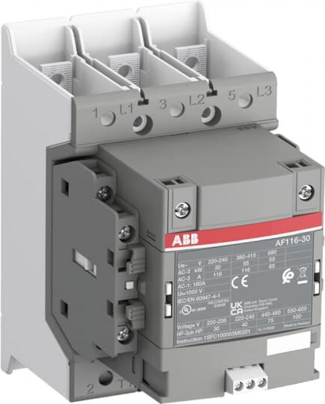 ABB AF116-30-22B-32 Schütz, 55 kW, 48-130 V 50/60 Hz / DC, Schienenanschlüsse