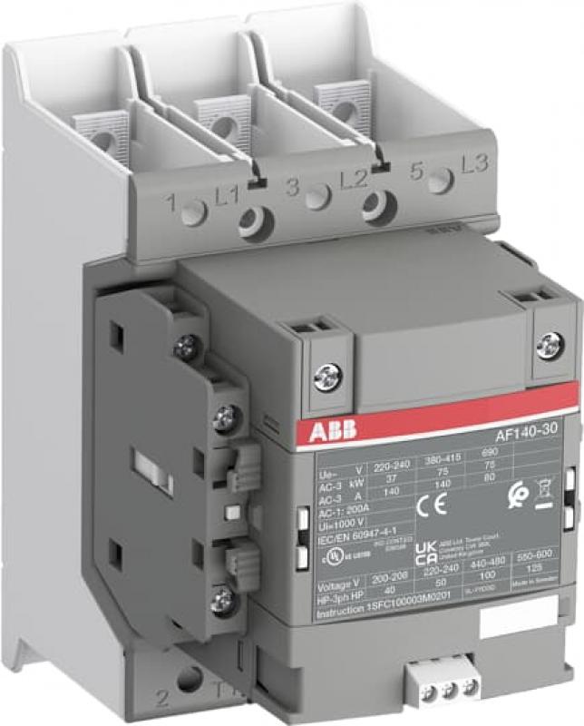 ABB AF140-30-22B-31 Schütz, 75 kW, 24-60 V 50/60 Hz / 20-60 V DC, Schienenanschlüsse