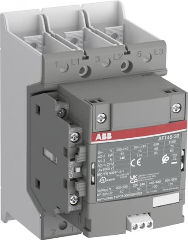 ABB AF146-30-11B-31 Schütz, 75 kW, 24-60 V 50/60 Hz / 20-60 V DC, Schienenanschlüsse