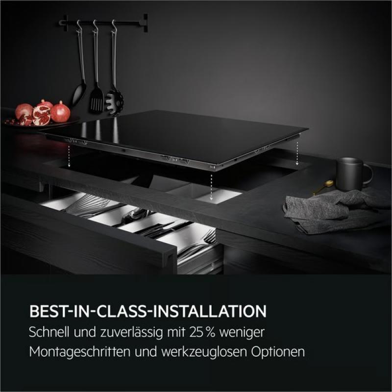 AEG TO64RA07FB 3000 Radiant Hob Glaskeramikkochfeld 60 cm autark 4 Kochzonen schwarz