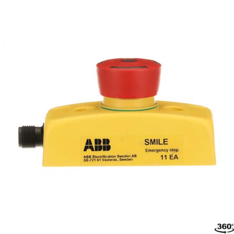 ABB Smile 11 EA Not-Halt-Taster 1 x 5-poliger Stiftstecker M12, 2 Öffner LED-Anzeige im Taster