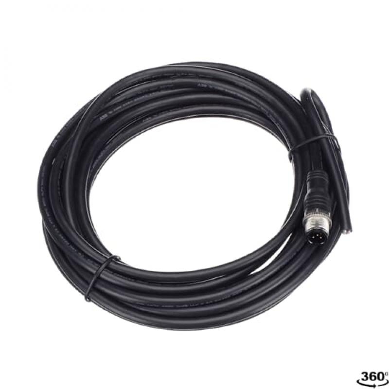 ABB M12-C62 M12-Kabel 6 m, geschirmt gerade, 5 x 0.34 mm² und Abschirmung auf Stift 3 (0 V DC) am Stiftstecker