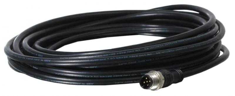 ABB M12-C102 M12-Kabel 10 m, geschirmt gerade, 5 x 0.34 mm² und Abschirmung auf Stift 3 (0 V DC) am Stiftstecker