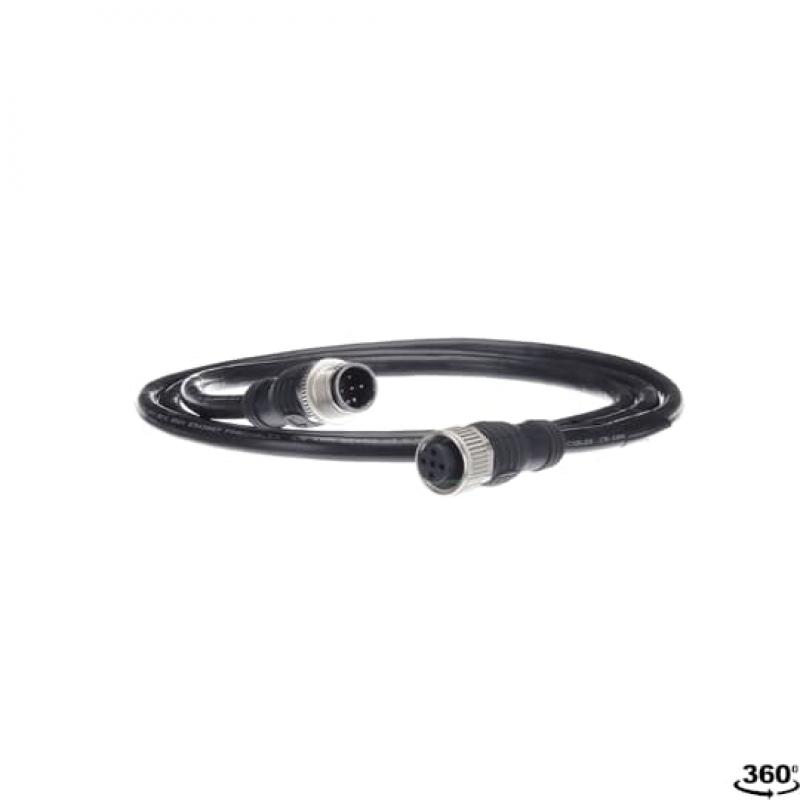 ABB M12-C112 M12-Kabel 1 m, geschirmt gerade, 5 x 0.34 mm² und Abschirmung und M12-Stiftstecker mit Abschirmung auf Stift 3 (0 V DC)
