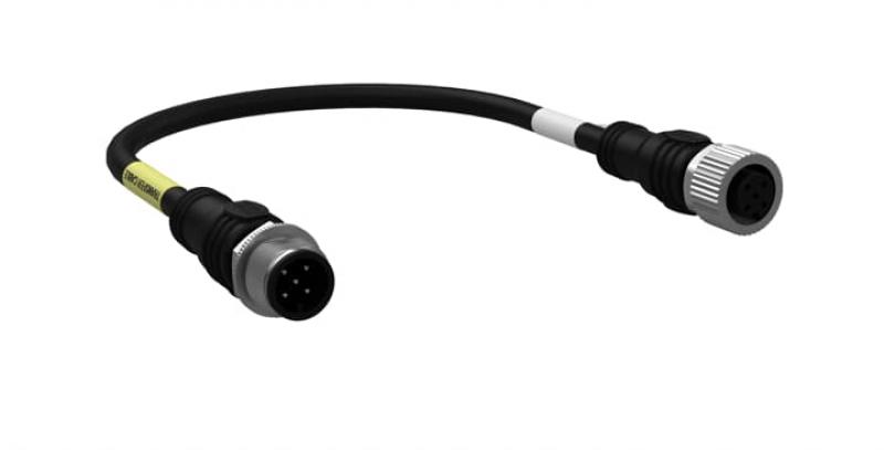 ABB M12-CT0212 M12-Transferkabel, geschirmt gerade, 5 x 0.34 mm² und Abschirmung M12 Stift- und Buchsenstecker (beides 5-polig)