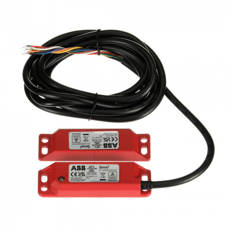 ABB Sense7 2M Sicherheitsschalter 2 Öffner + 1 Schließer , Kabel 2 m, LED Schalter aus Kunststoff