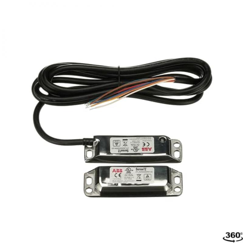 ABB Sense7Z 2M Sicherheitsschalter 2 Öffner + 1 Schließer , Kabel 2 m, LED Schalter aus Edelstahl
