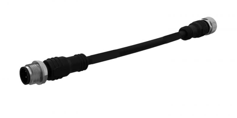ABB M12-C00634 M12-Kabel 6 cm, geschirmt gerade, 8 x 0.34 mm² und Abschirmung und M12-Stiftstecker