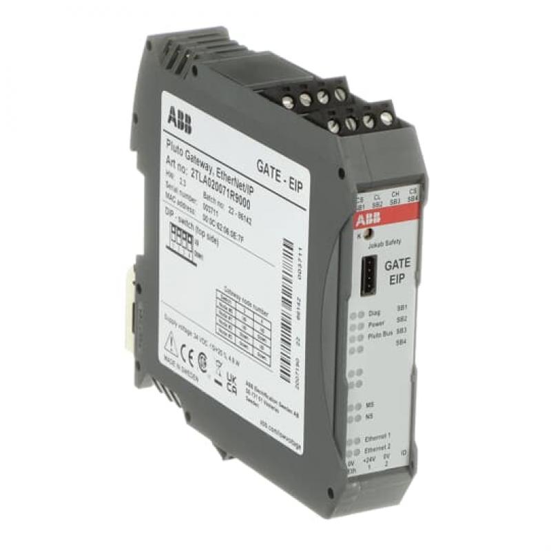 ABB GATE-EIP Pluto-Gateway EtherNet/IP bidirektionale Datenübertragung zwischen PLUTO Sicherheitsbus und EtherNet. EtherNet/IP
