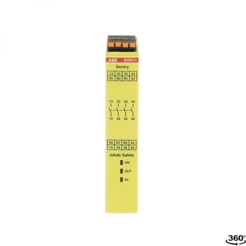 ABB Sentry BSR11P SAFETY RELAY Erweiterungsrelais 24 V DC Relaisausgänge 4 NO, PushIn Betriebsspannung 24 V DC