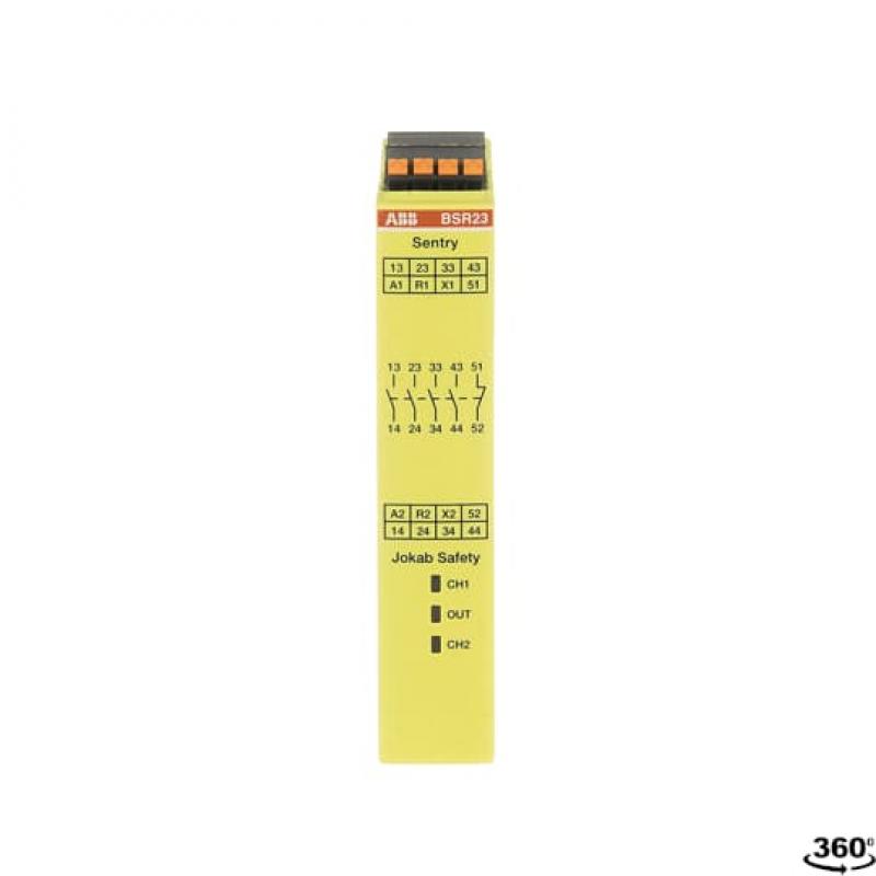 ABB Sentry BSR23P SAFETY RELAY Erweiterungsrelais 24 V DC Relaisausgänge 4 NO+1 NC PushIn Betriebsspannung 24 V DC