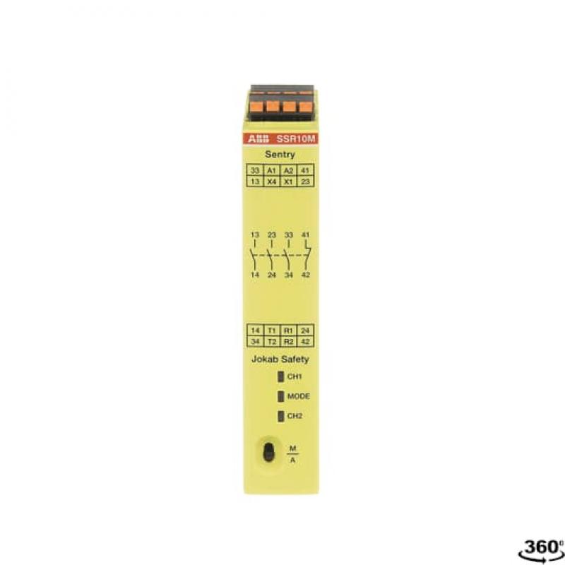 ABB Sentry SSR10MP Sicherheitsrelais Relaisausgänge 3 Schließer+1 Öffner 85-265 V AC/120-375 V DC