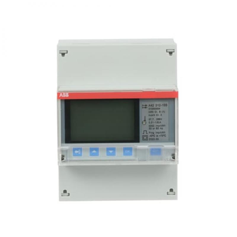 ABB A42 312-100 Messwandlerzähler, RS485 „Silber“, 1 Phase, Wandleranschluss 6A
