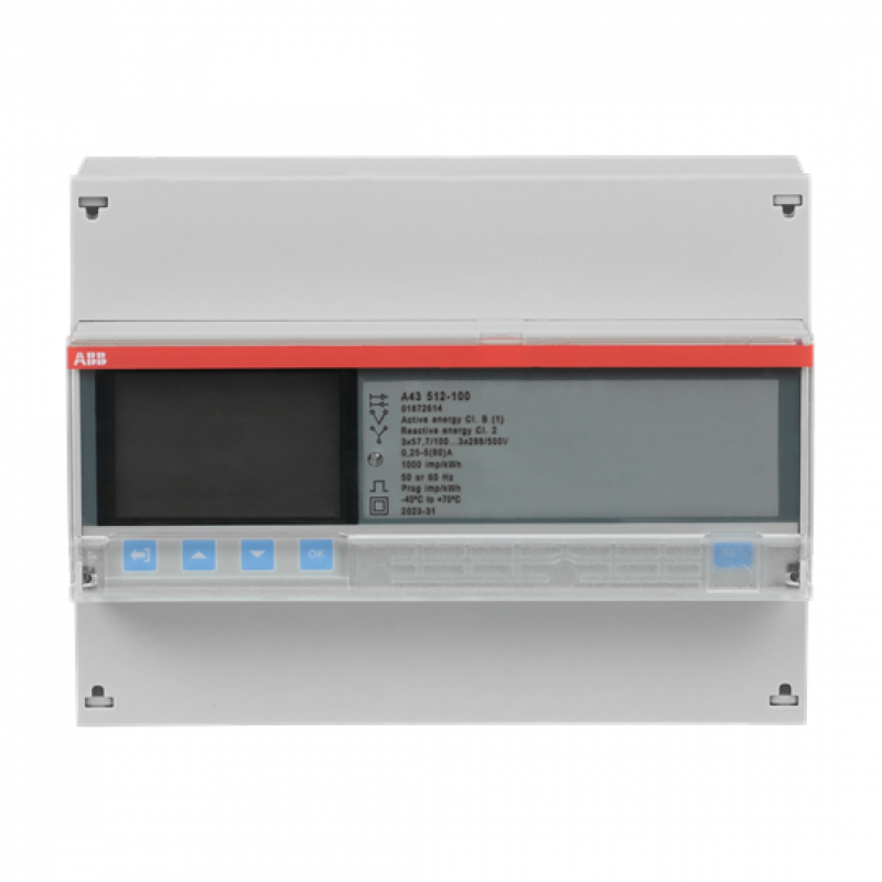 ABB A43 512-100 Drehstromzähler, RS485 „Platin“, 3 Phasen, Direktanschluss 80A