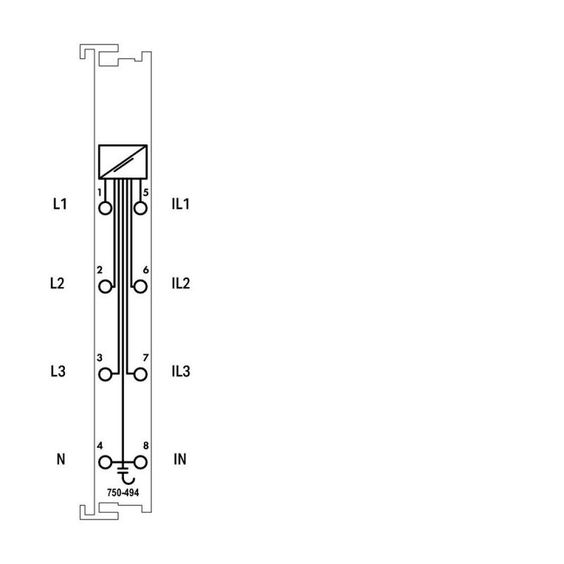 WAGO 750-494/000-001 3-Phasen-Leistungsmessklemme