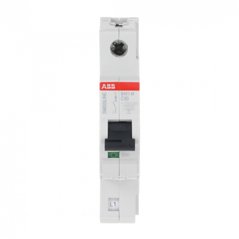 ABB S401M-C50 Sicherungsautomat C-Char., 50 A, 10 kA, 1P, steckbar
