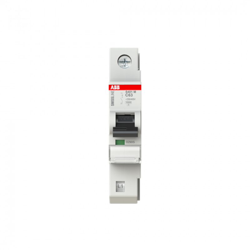 ABB S401M-C63 Sicherungsautomat C-Char., 63 A, 10 kA, 1P, steckbar