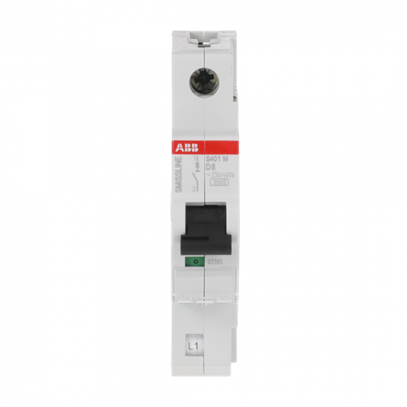 ABB S401M-D8 Sicherungsautomat D-Char., 8 A, 10 kA, 1P, steckbar