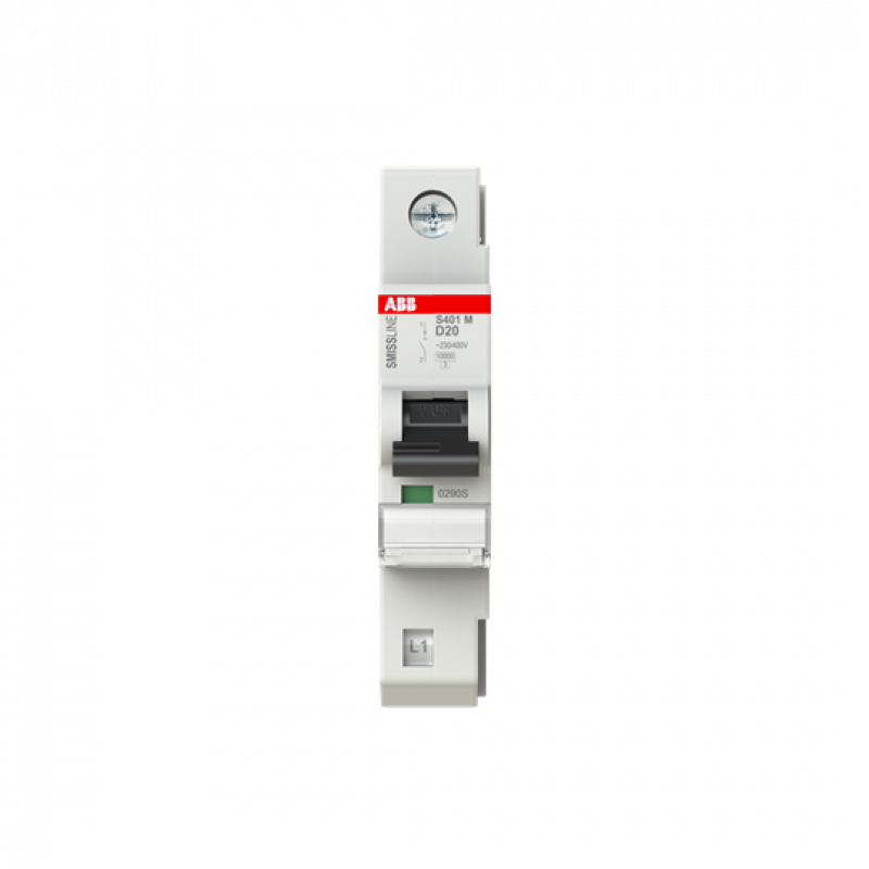 ABB S401M-D20 Sicherungsautomat D-Char., 20 A, 10 kA, 1P, steckbar
