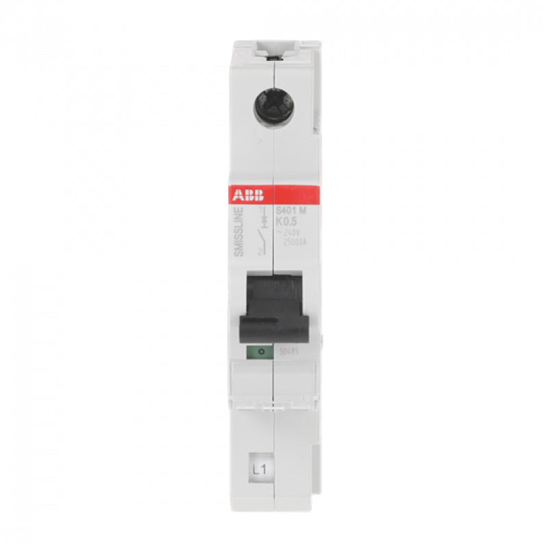 ABB S401M-K0.5 Sicherungsautomat K-Char., 0.5 A, 10 kA, 1P, steckbar