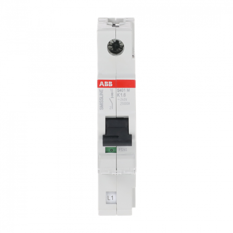 ABB S401M-K1.6 Sicherungsautomat K-Char., 1.6 A, 10 kA, 1P, steckbar