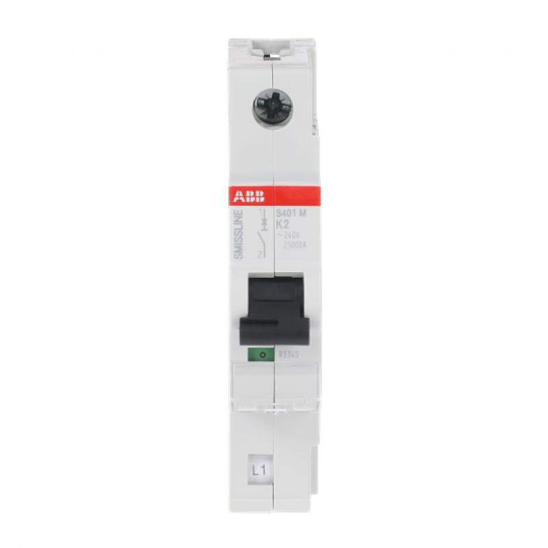 ABB S401M-K2 Sicherungsautomat K-Char., 2 A, 10 kA, 1P, steckbar